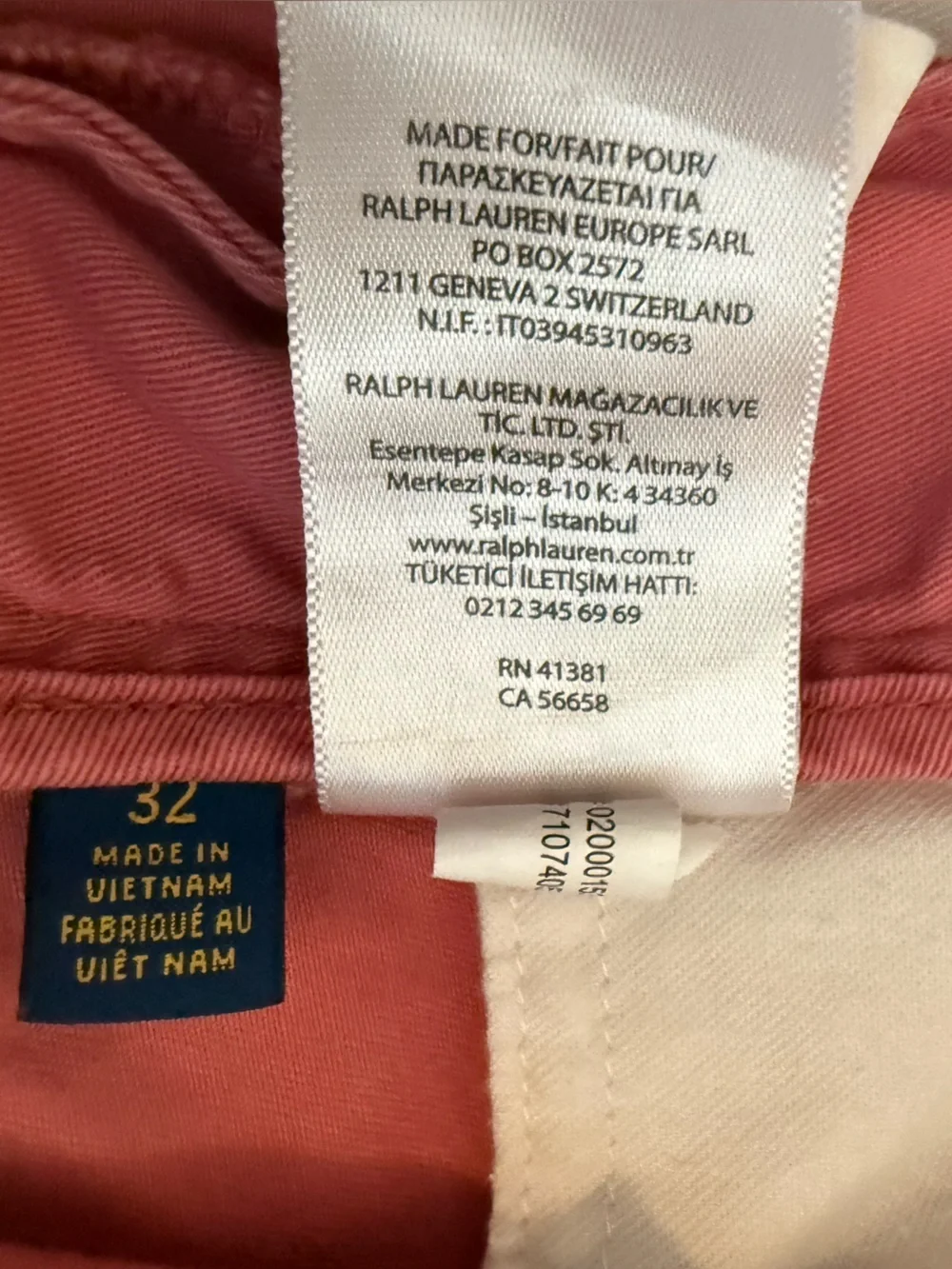 Polo Ralph Lauren Men’s Relaxed Fit Salmon Pink Chino Shorts Sz 32 Preppy Summer
